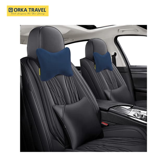 Orka Travel Solid Microbeads Car Neck Pillow