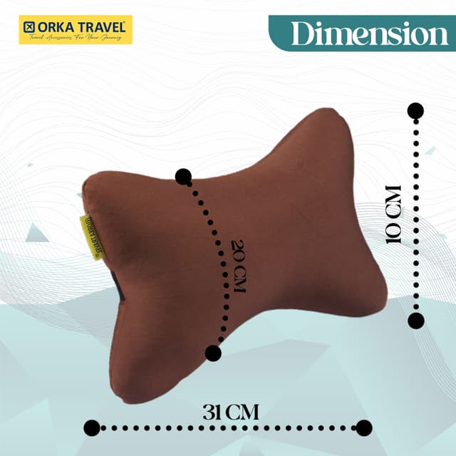 Orka Travel Solid Microbeads Car Neck Pillow