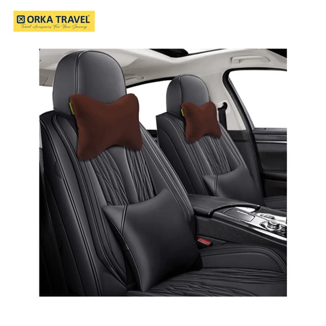 Orka Travel Solid Microbeads Car Neck Pillow