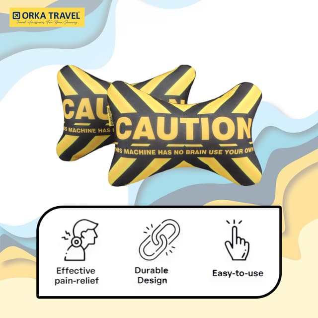Orka Travel Digital Printed Microbeads Car Neck Pack of 2