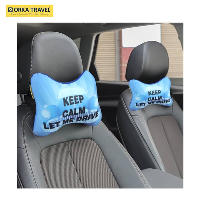 Orka Travel Digital Printed Microbeads Car Neck Pack of 2