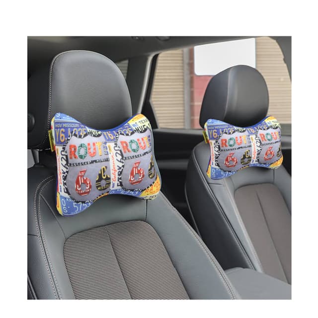 Orka Travel Digital Printed Microbeads Car Neck Pack of 2