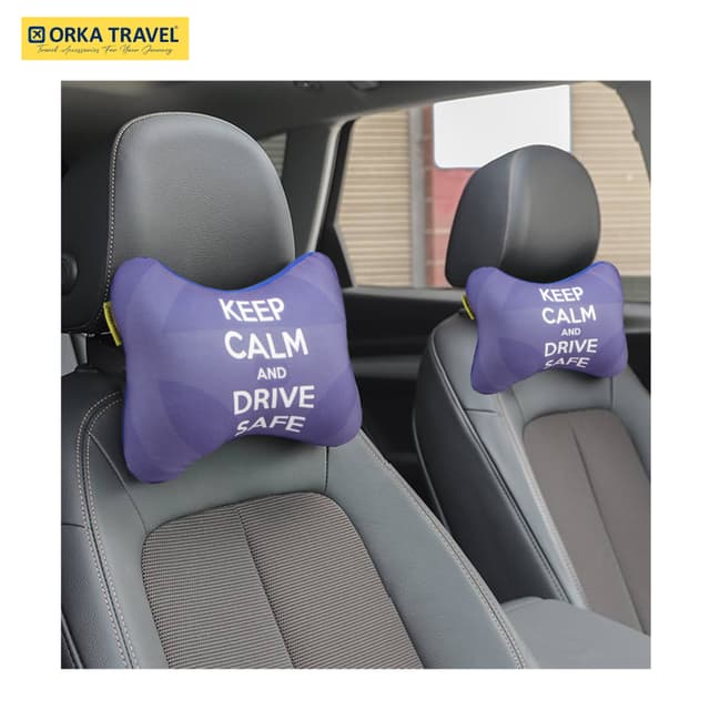 Orka Travel Digital Printed Microbeads Car Neck Pack of 2