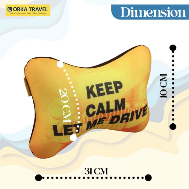 Orka Travel Digital Printed Microbeads Car Neck Pack of 2