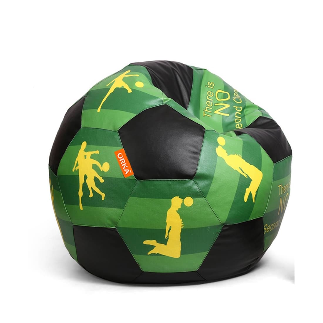 Orka Digital Printed Kids Foorball With Mathching Footstool Filled Bean Bag With Beans (FB49 Multicolor) view 2