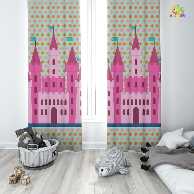 Orka Kids Door Curtain Pack of 2, (Pencil House)