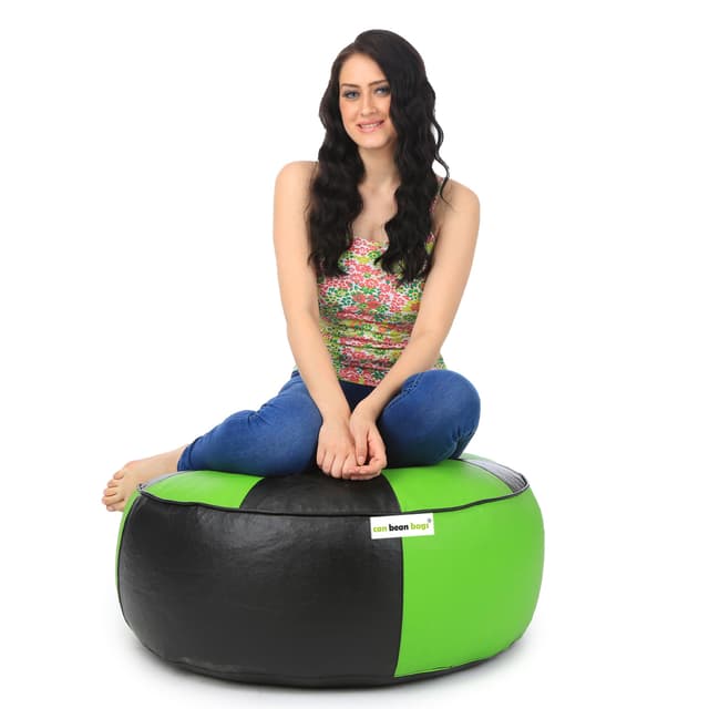 Can Bean Bags Art Leather Pouf Filled With Beans