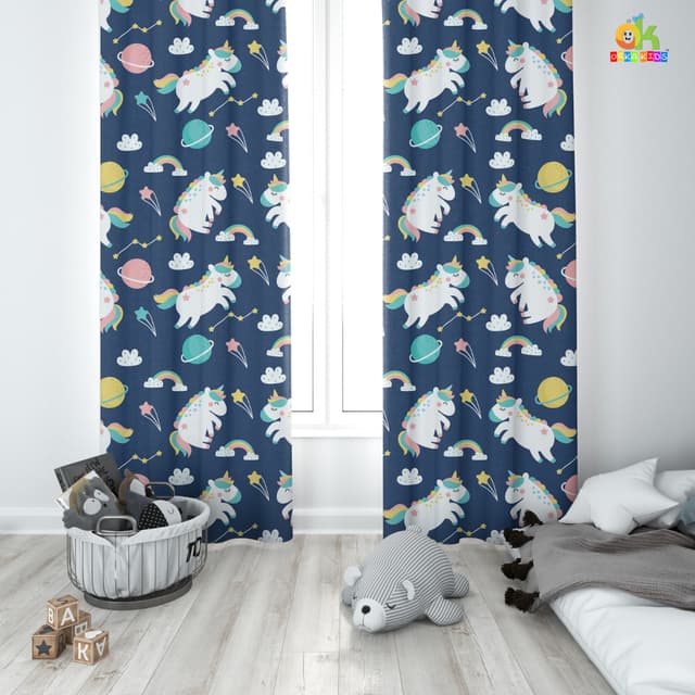 Orka Kids Door Curtain Pack of 2, (D3)