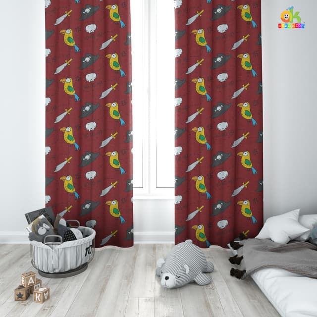Orka Kids Door Curtain Pack of 2, (D19)