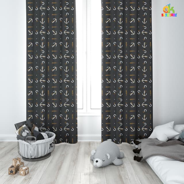Orka Kids Door Curtain Pack of 2, (D30)