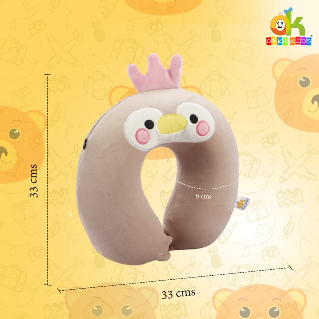 Orka Kids Embroidery Memory Foam Neck Pillow (D2)