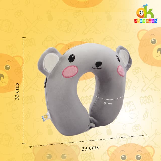 Orka Kids Embroidery Memory Foam Neck Pillow (D3)