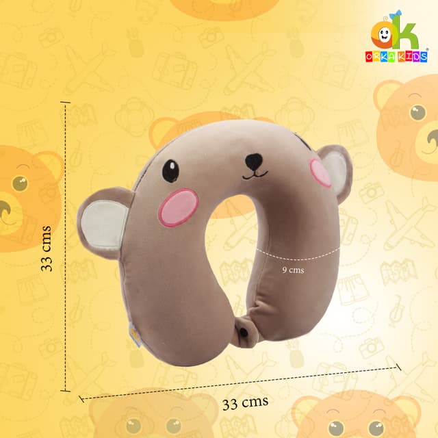 Orka Kids Embroidery Memory Foam Neck Pillow (D3)