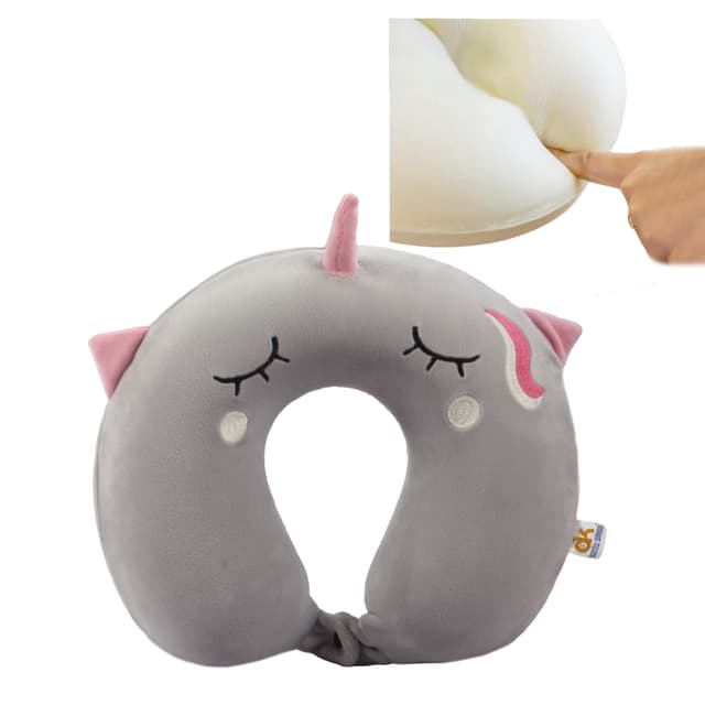 Orka Kids Embroidery Memory Foam Neck Pillow (D4)