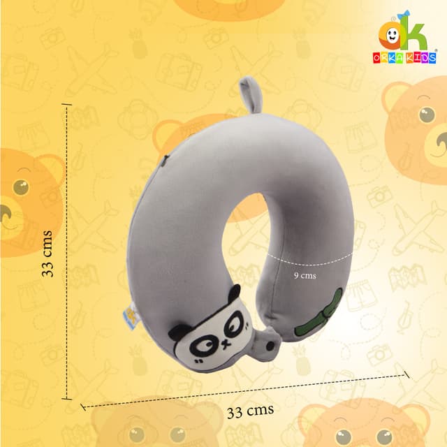Orka Kids Embroidery Memory Foam Neck Pillow (D5)