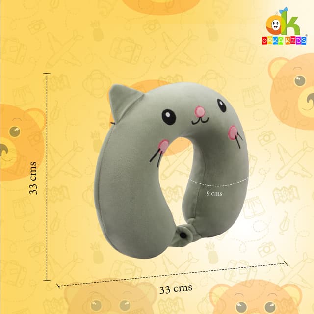 Orka Kids Embroidery Memory Foam Neck Pillow (D6)