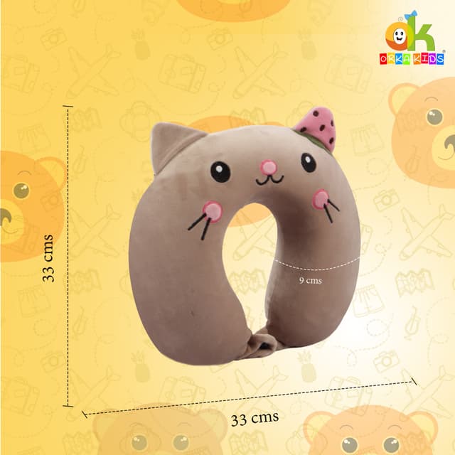 Orka Kids Embroidery Memory Foam Neck Pillow (D6)
