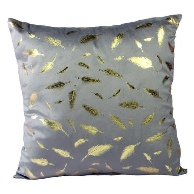 Orka Home 16x16 Microfiber Gold Foil Cuhsion