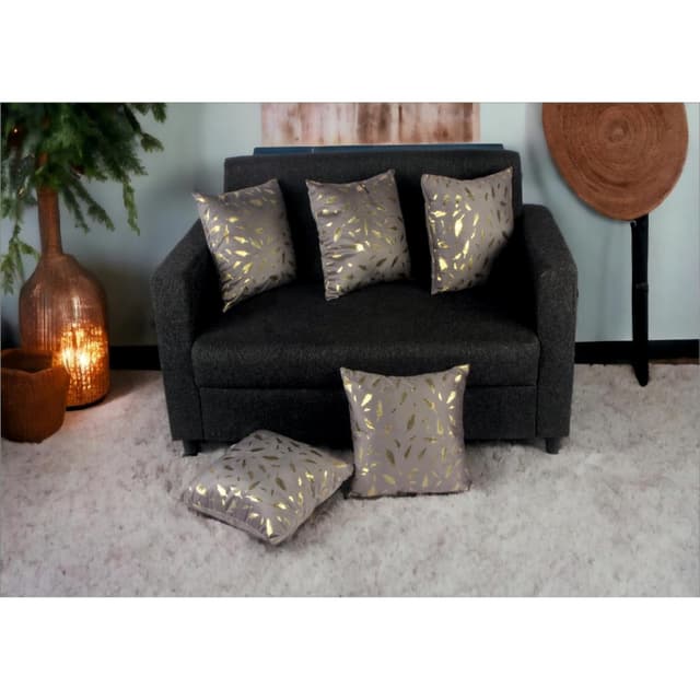 Orka Home 16x16 Microfiber Gold Foil Cuhsion
