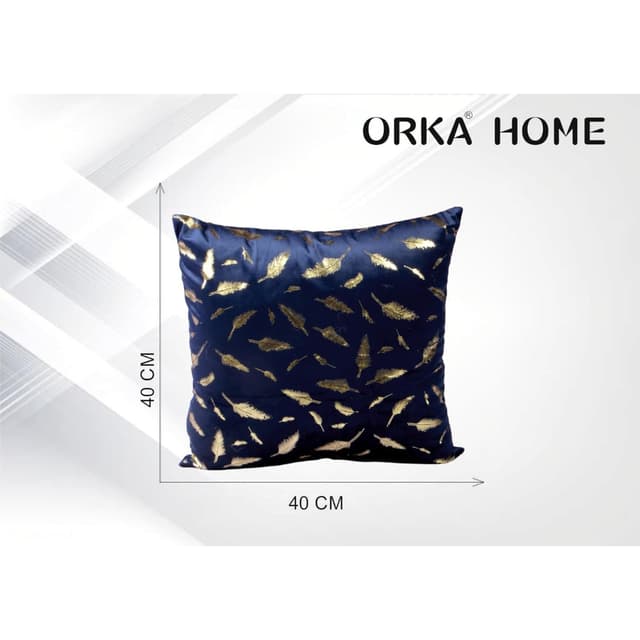 Orka Home 16x16 Microfiber Gold Foil Cuhsion