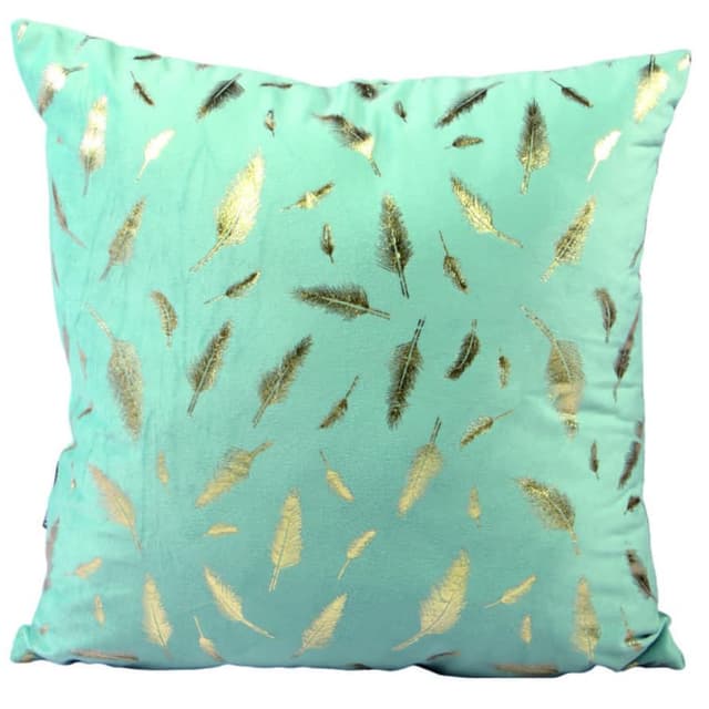Orka Home 16x16 Microfiber Gold Foil Cuhsion