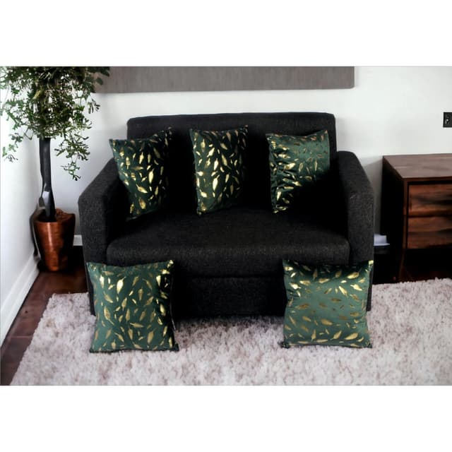 Orka Home 16x16 Microfiber Gold Foil Cuhsion