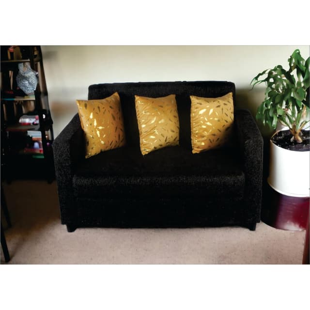 Orka Home 16x16 Microfiber Gold Foil Cuhsion