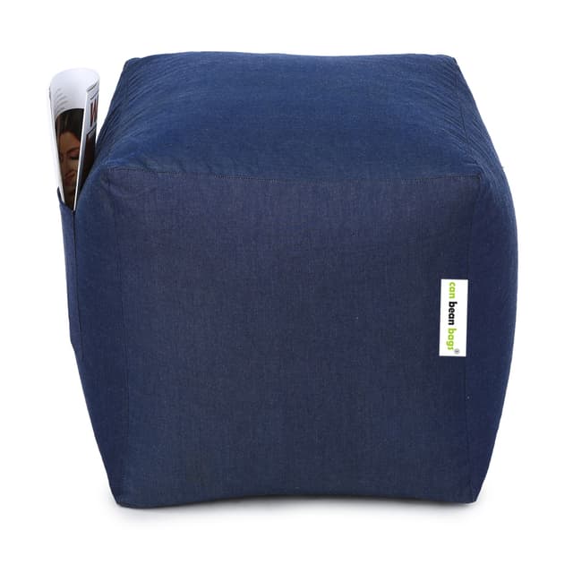 Can bean bag Denim Fabric Pouf Filled With Beans