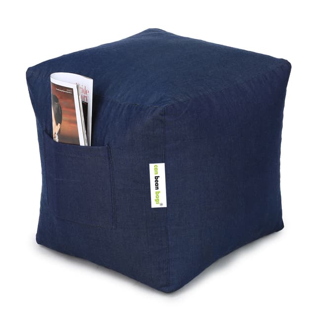 Can bean bag Denim Fabric Pouf Filled With Beans