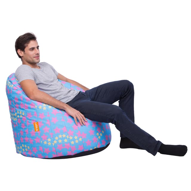 Can bean bags Digital Printed XXXL Big Boss Chair (Star)