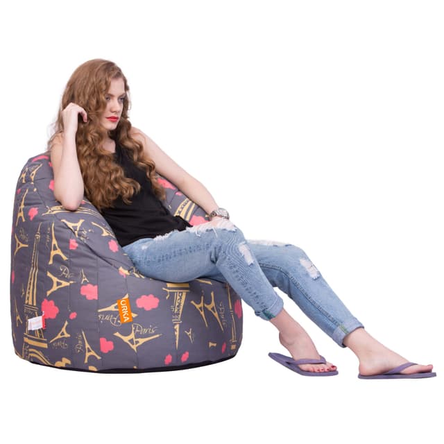 Can bean bags Digital Printed XXXL Big Boss Chair (Paris)