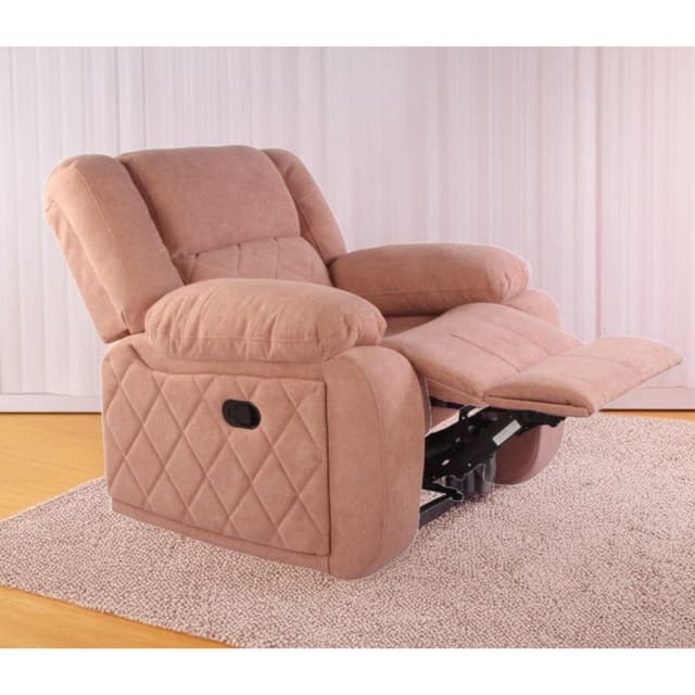 Primrose Christie Khmer Fabric Single Seater Living Room Recliner - Pink