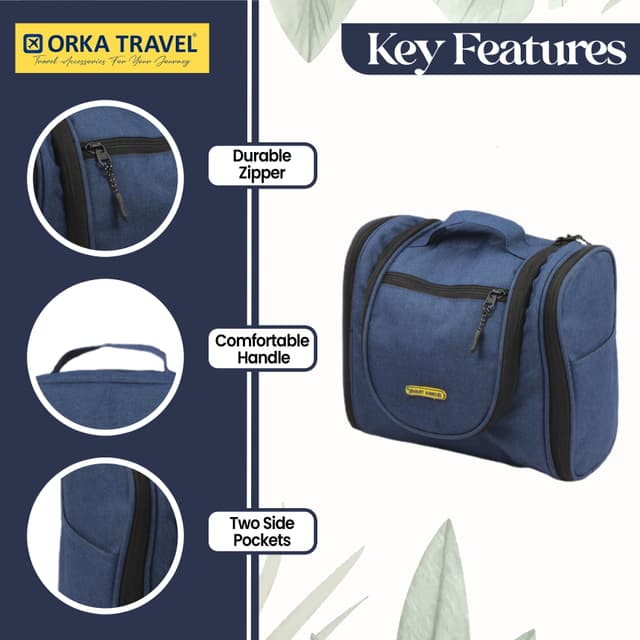 Orka Travel Cuper Rotatable Hook Hanging Toiletry Bag Travel Essentials Organizer