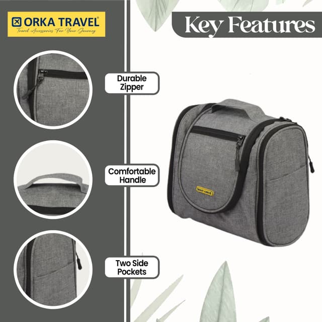 Orka Travel Cuper Rotatable Hook Hanging Toiletry Bag Travel Essentials Organizer