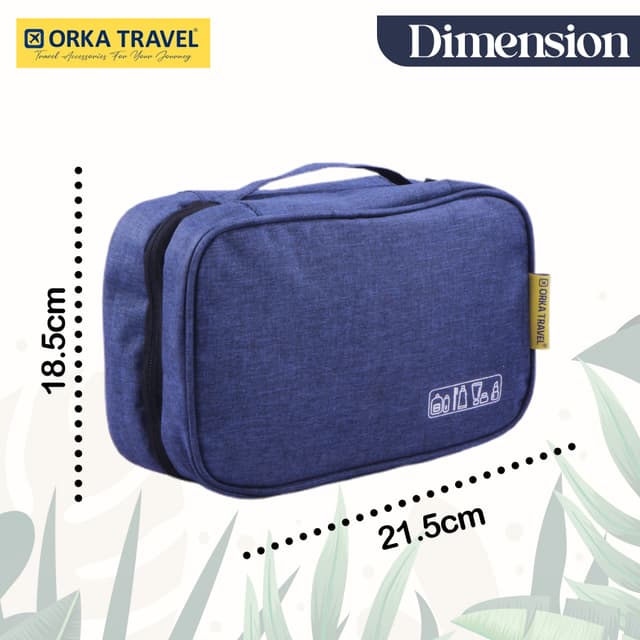 Orka Travel Oblique Cosmetic Bag Travel Makeup Bag for Women's Makeup Organizer for Unisex