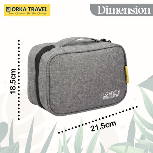 Orka Travel Oblique Cosmetic Bag Travel Makeup Bag for Women's Makeup Organizer for Unisex