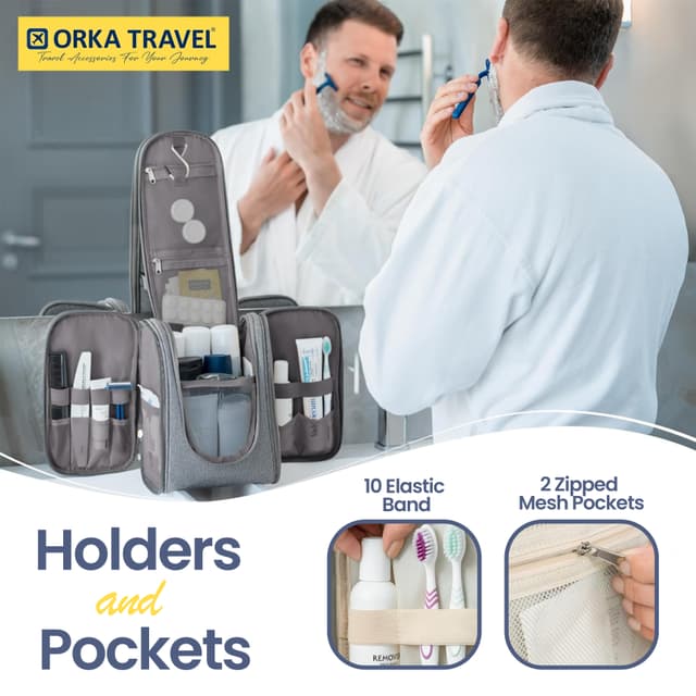Orka Travel RoxyRotatable Hook Hanging Toiletry Bag Travel Essentials Organizer
