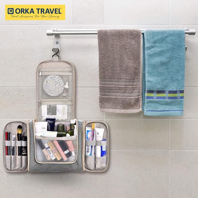 Orka Travel RoxyRotatable Hook Hanging Toiletry Bag Travel Essentials Organizer