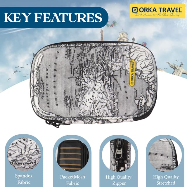 Orka Travel Digital Printed Passport Holder - Aegean Sea
