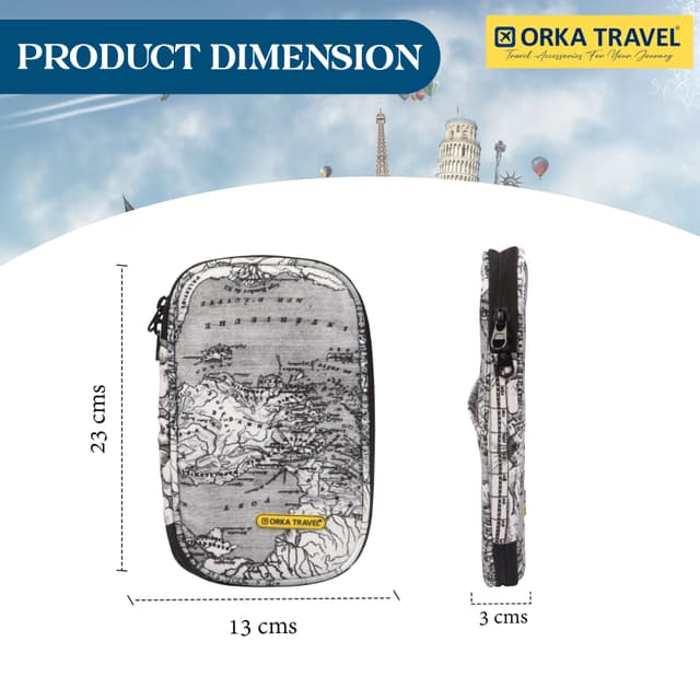 Orka Travel Digital Printed Passport Holder - Aegean Sea