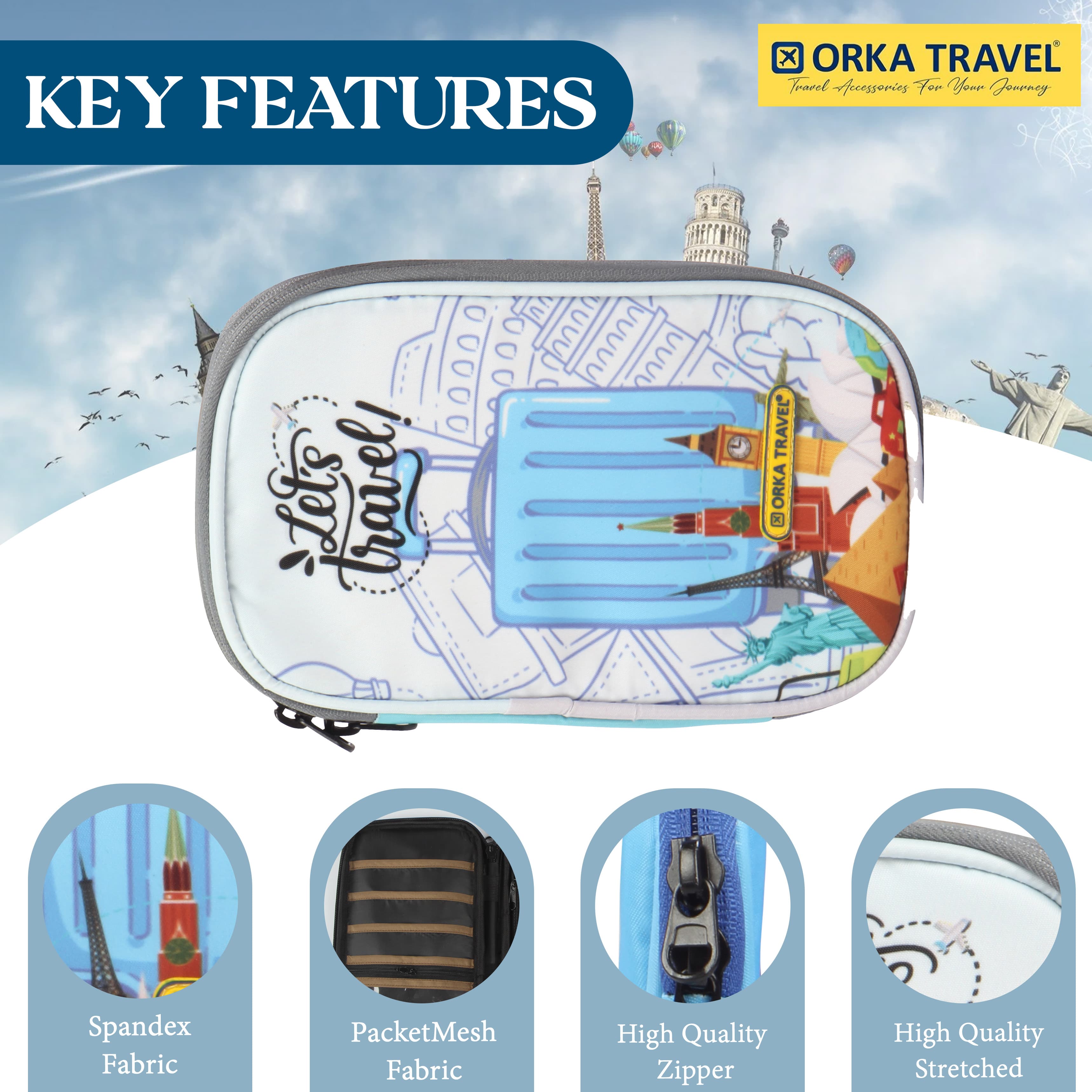 Orka Travel Digital Printed Passport Holder - Lets Travel view 3