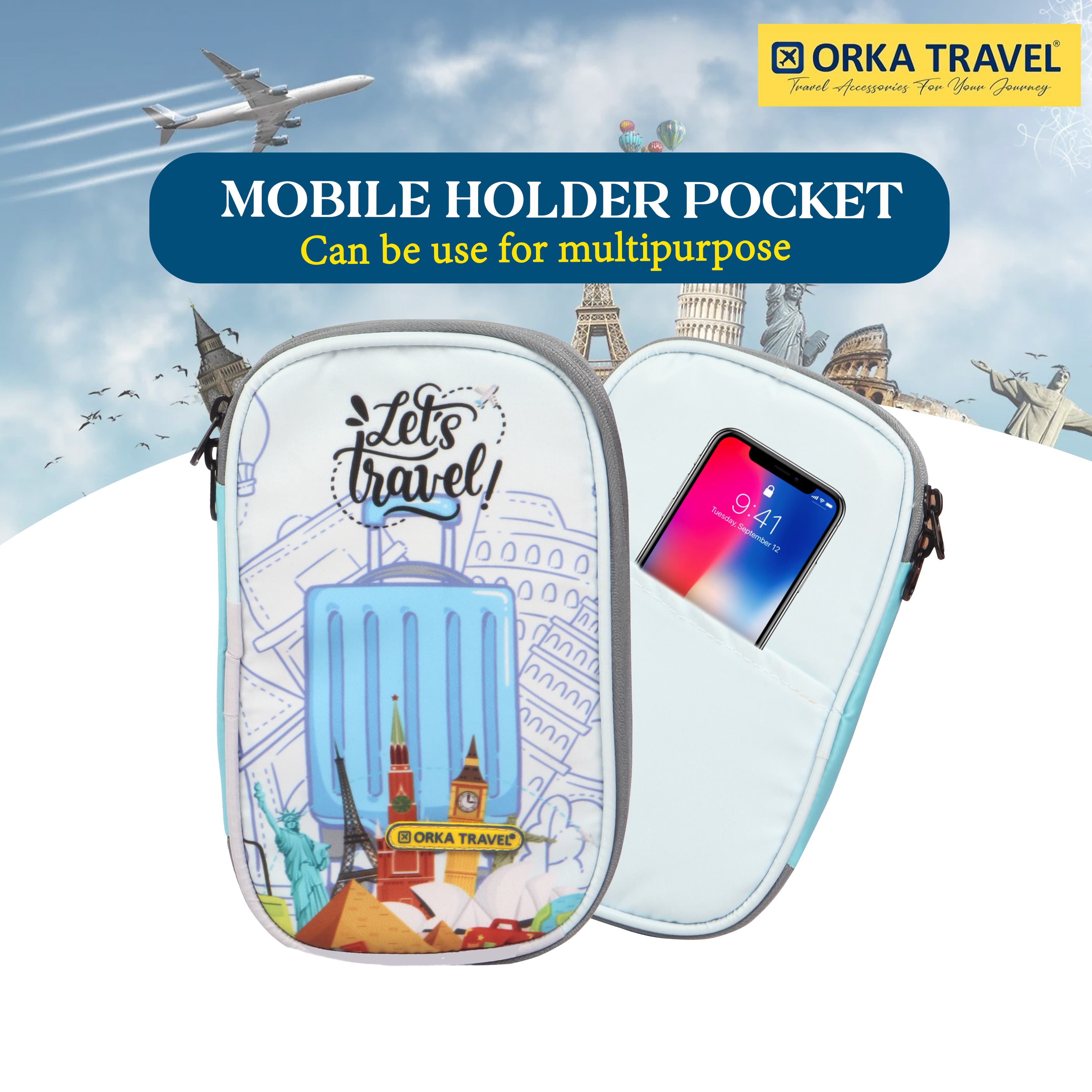 Orka Travel Digital Printed Passport Holder - Lets Travel view 7