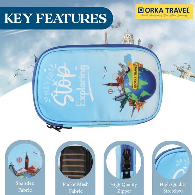 Orka Travel Digital Printed Passport Holder - Never Stop Exploring
