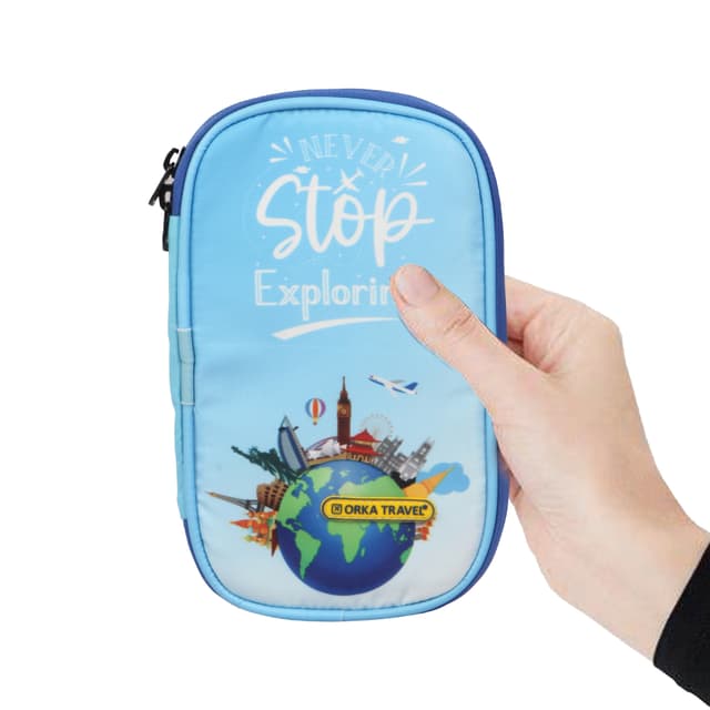 Orka Travel Digital Printed Passport Holder - Never Stop Exploring