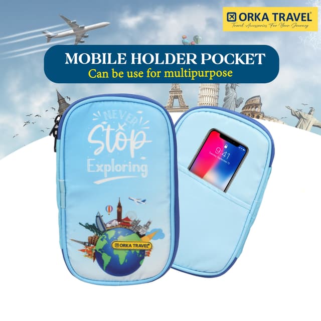 Orka Travel Digital Printed Passport Holder - Never Stop Exploring