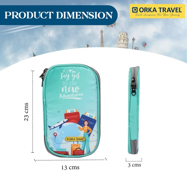 Orka Travel Digital Printed Passport Holder - New Adventure