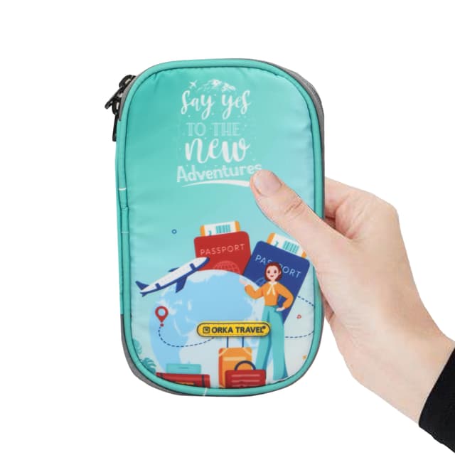 Orka Travel Digital Printed Passport Holder - New Adventure