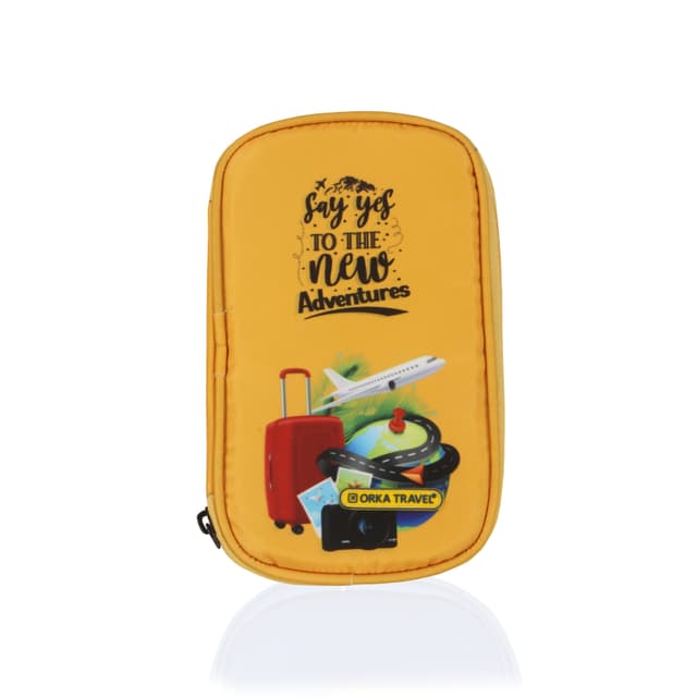 Orka Travel Digital Printed Passport Holder - New Adventure Yellow