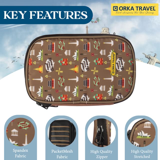 Orka Travel Digital Printed Passport Holder - Trave Around The World