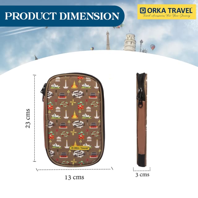 Orka Travel Digital Printed Passport Holder - Trave Around The World
